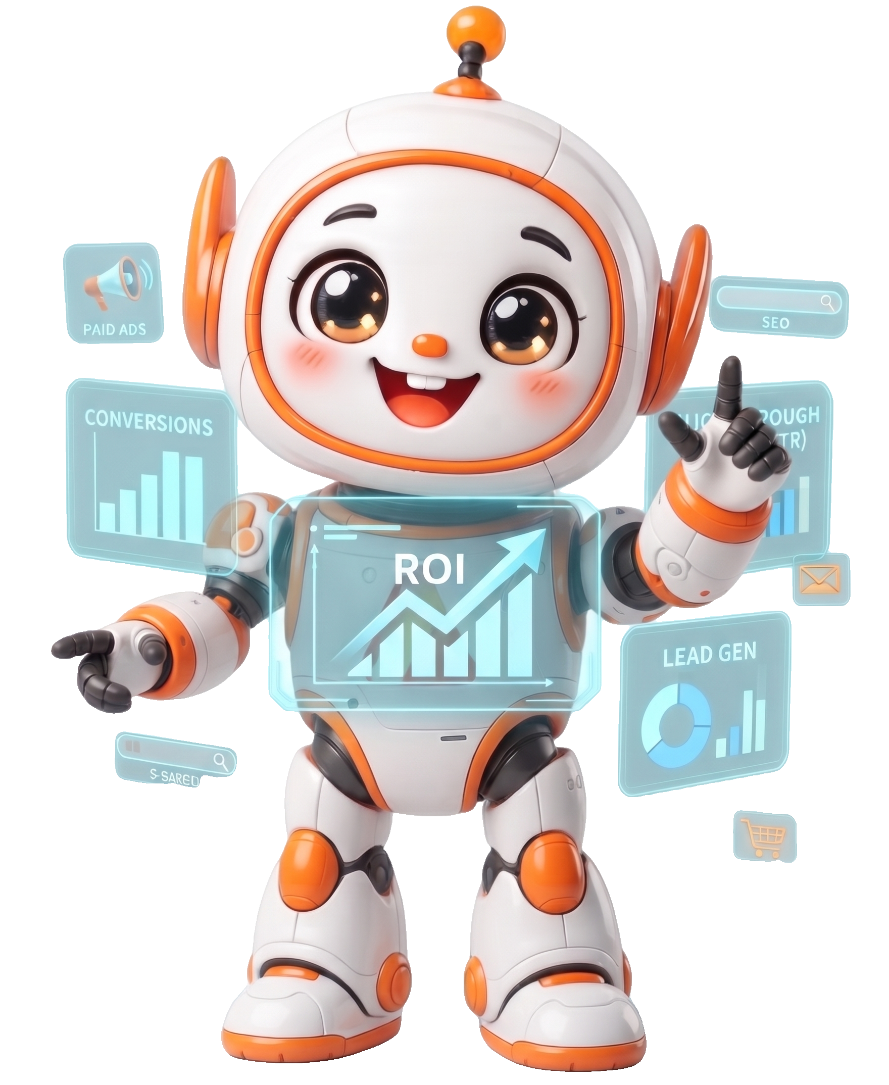 Performance marketing illustration - ROI and measurable growth